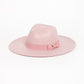 WIDE BRIM RIBBON FEDROA HAT