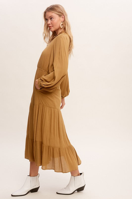 Autumn Maxi Woven Dress