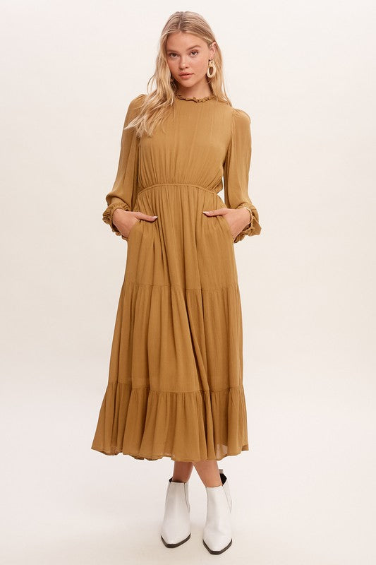 Autumn Maxi Woven Dress