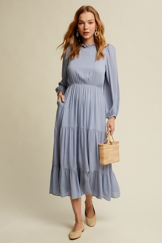 Autumn Maxi Woven Dress