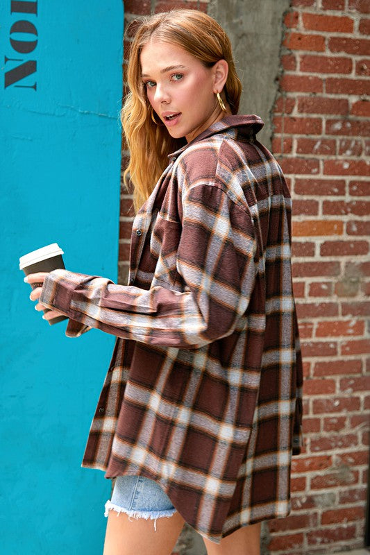 Shania Plaid Button Down