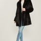 Woven Solid Teddy Collar Coat