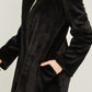 Woven Solid Teddy Collar Coat