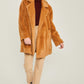 Woven Solid Teddy Collar Coat