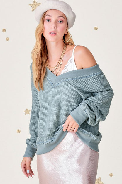 Holly Waffle Knit Top