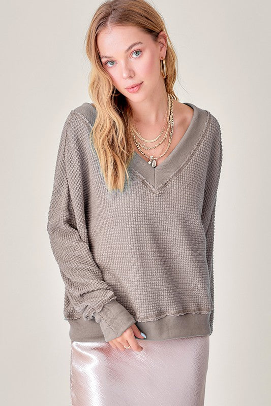 Holly Waffle Knit Top