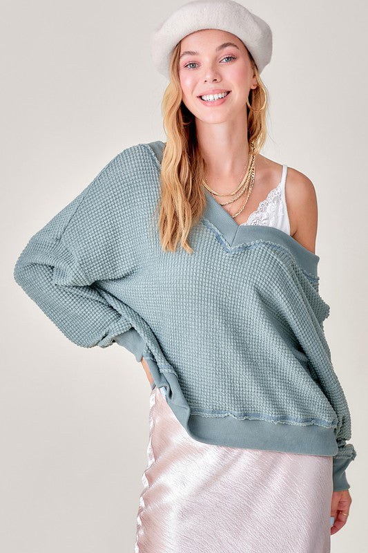 Holly Waffle Knit Top