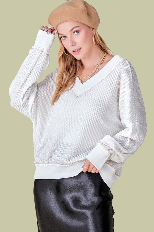 Holly Waffle Knit Top