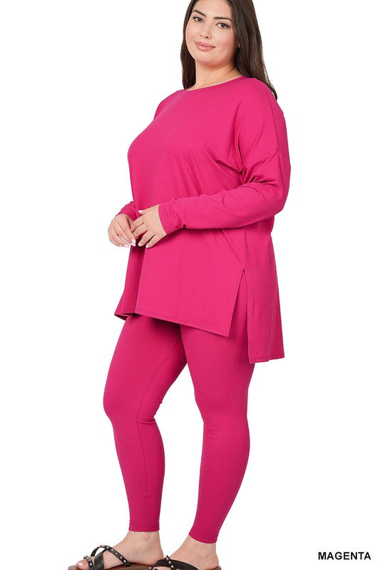 Erica Plus Brushed Microfiber Loungewear Set