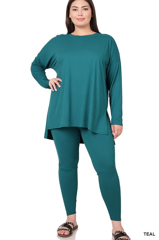 Erica Plus Brushed Microfiber Loungewear Set