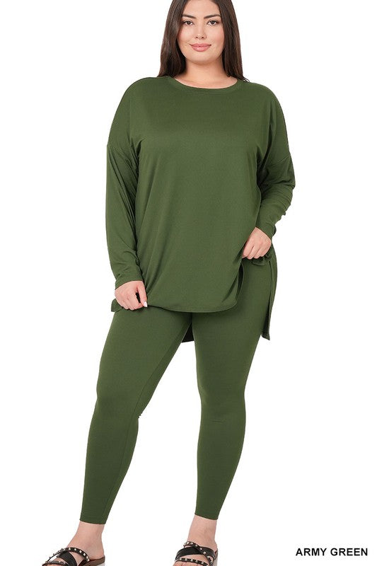 Erica Plus Brushed Microfiber Loungewear Set