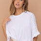 Studded Oversized High Low T Shirt