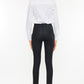 High Rise Black Coated Ankle Skinny Jean