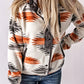 Western Aztec Snap Buttoned Fleece Jacket