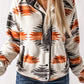 Western Aztec Snap Buttoned Fleece Jacket