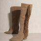 OASIS SOCIETY OUT WEST - Knee-High Fringe Boots