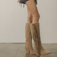 OASIS SOCIETY OUT WEST - Knee-High Fringe Boots