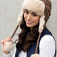 Cable Weave Pom Trapper Hat