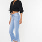 High Rise Crop Bootcut Denim Pants