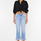 High Rise Crop Bootcut Denim Pants