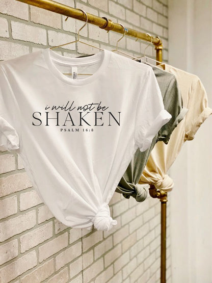 I Will Not Be Shaken PSALM 16  8 Short Sleeve Tee