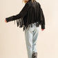 Studded Fringe Open Western Jacket