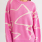 Abstract Pattern Oversized Sweater Top