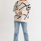 Abstract Pattern Oversized Sweater Top