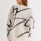 Abstract Pattern Oversized Sweater Top