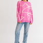 Abstract Pattern Oversized Sweater Top