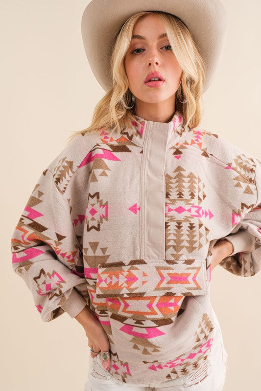 Blue B Exclusive Aztec Western Pullover