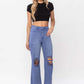 90"s Vintage Crop Flare Jeans