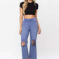 90"s Vintage Crop Flare Jeans