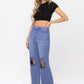 90"s Vintage Crop Flare Jeans