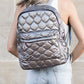 Jade Metallic Puffer Backpack