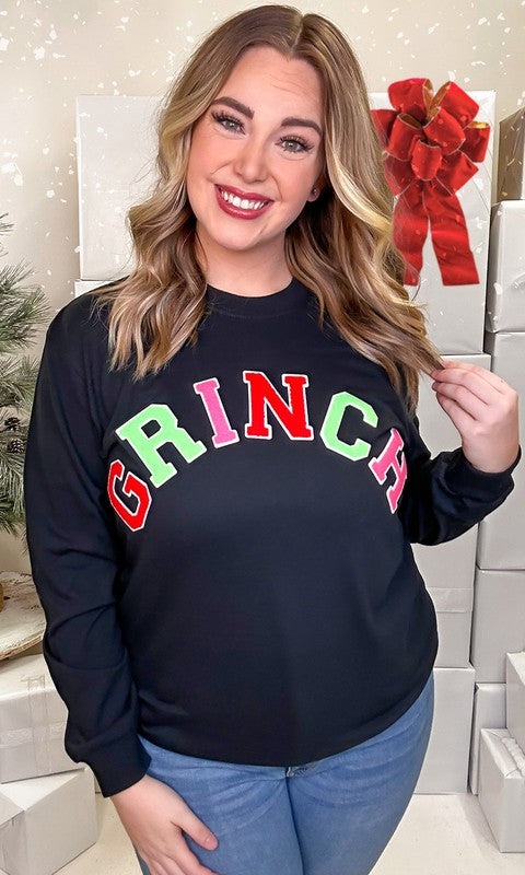 Soft Ideal Chenille Grinch Long Sleeve T-Shirt