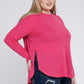 Mia Plus Melange Baby Waffle Long Sleeve Top