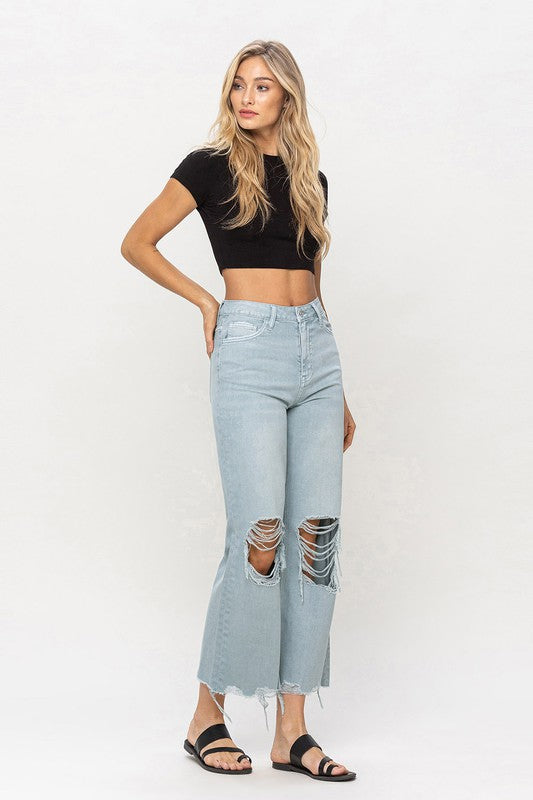 90"s Vintage Crop Flare Jeans