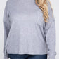 Plus Ribbed Brushed Melange Hacci Sweater