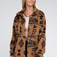 Sherpa Shacket with Aztec Pattern