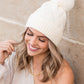 Chunky Knit Fur Pom Beanie