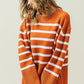 Melanie Ribbed Hem Stripe Sweater