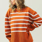 Melanie Ribbed Hem Stripe Sweater