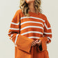 Melanie Ribbed Hem Stripe Sweater