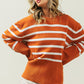 Melanie Ribbed Hem Stripe Sweater