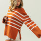 Melanie Ribbed Hem Stripe Sweater