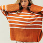 Melanie Ribbed Hem Stripe Sweater