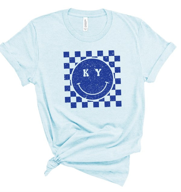 KY Smile Checkered Graphic State Tee