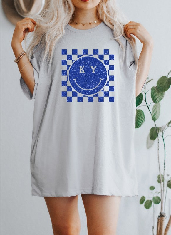 KY Smile Checkered Graphic State Tee