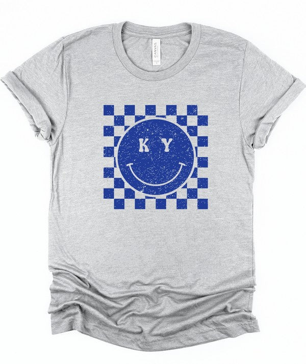 KY Smile Checkered Graphic State Tee